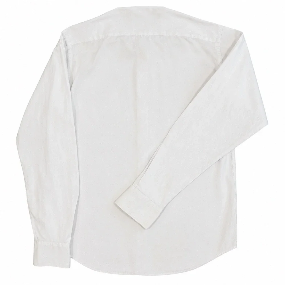 Polo Ralph Lauren Shirt Mens Large White Cotton Bamboo Button Down Classic Pony